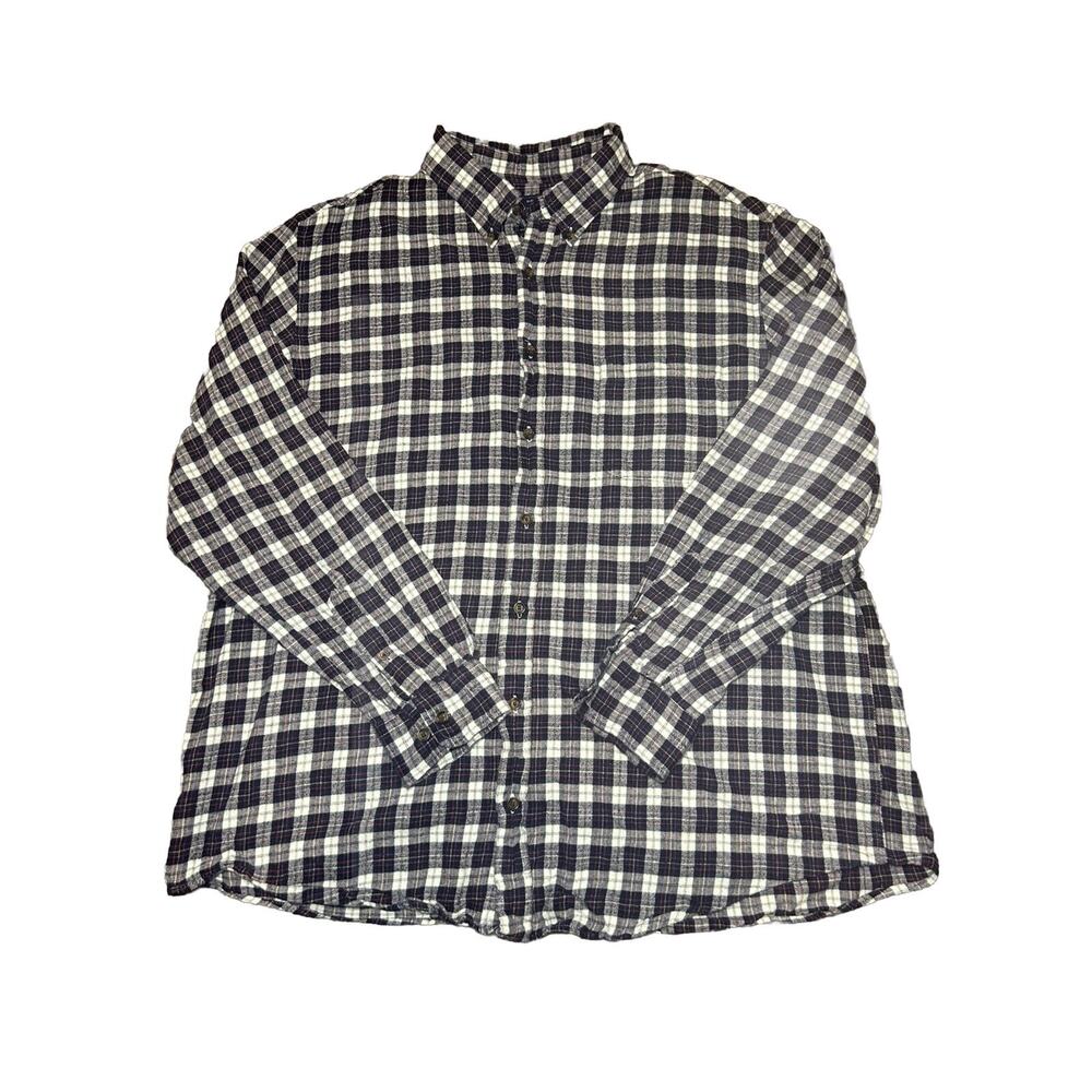 Saddlebred Mens Multicolor Plaid‎ Classic Fit Collared Button Down Shirt Sz 2XLT